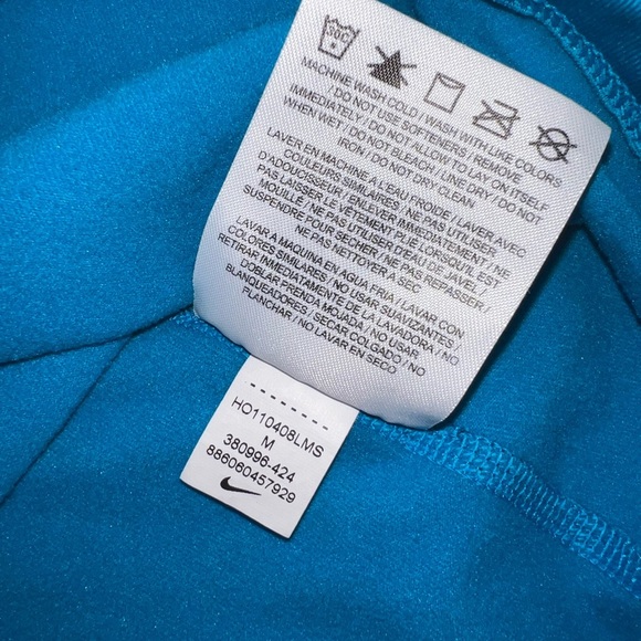 Nike Pro Combat Therma-FIT Dri-FIT Long Sleeve Shirt Blue Size M | EUC - Picture 7 of 12